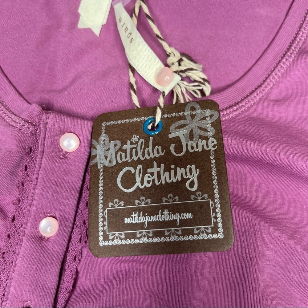NWT Matilda Jane Henley Long Sleeve Tee Size L - Picture 4 of 6